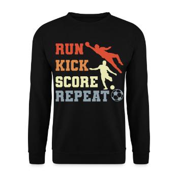 Routine de joueur de football - Sweat-shirt Unisexe - noir - Devant - Alina (178cm) & Michal (187cm)