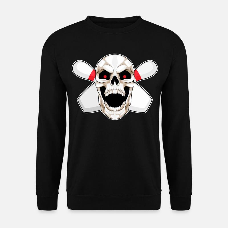 Skull Bowling Pin - Unisex Sweatshirt - black
