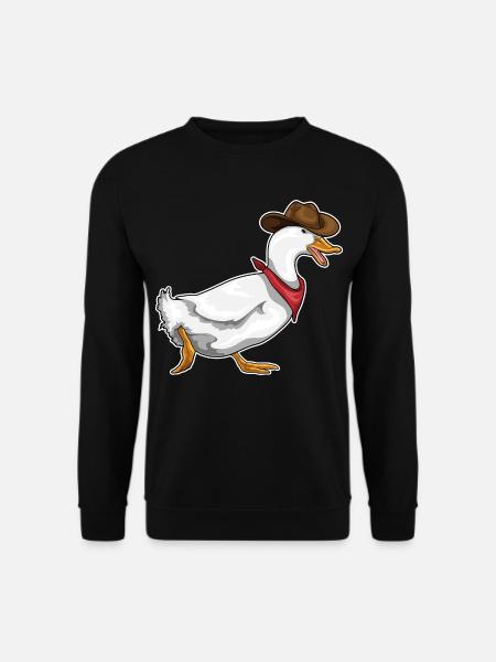Duck Cowboy Cowboy Hat - Unisex Sweatshirt - black