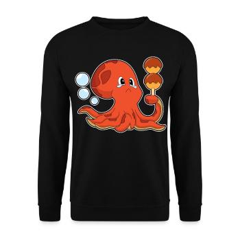 Octopus Takoyaki - Unisex Sweatshirt - black - Front - Alina (178cm) & Michal (187cm)