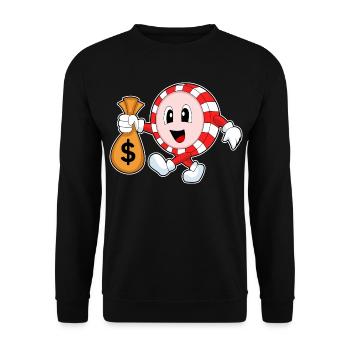 Jetons de poker poker - Sweat-shirt Unisexe - noir - Devant - Alina (178cm) & Michal (187cm)