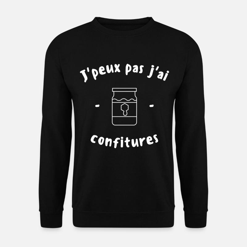 J peux pas j ai confitures - Sweat-shirt Unisexe - noir