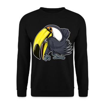 Toucan Musicien Harmonica Musique - Sweat-shirt Unisexe - noir - Devant - Alina (178cm) & Michal (187cm)