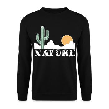 Nature and white desert - Unisex Sweatshirt - black - Front - Alina (178cm) & Michal (187cm)