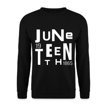 I love juneteenth birthday design giftide - Unisex Sweatshirt - black - Front - Alina (178cm) & Michal (187cm)