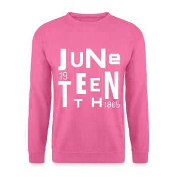 Ich liebe juneteenth geburtstag design geschenkide - Unisex Pullover - Pink - Vorne
