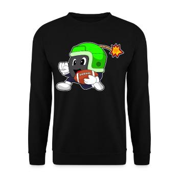 Bombshell American Football Sports - Unisex Sweatshirt - black - Front - Alina (178cm) & Michal (187cm)