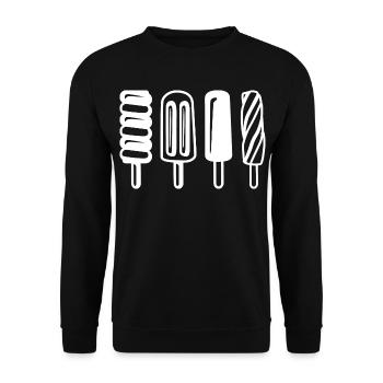 Ice lolly - Unisex Sweatshirt - black - Front - Alina (178cm) & Michal (187cm)