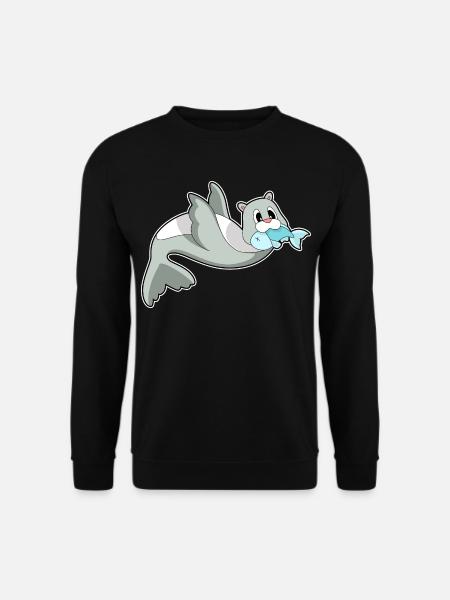Poisson phoque - Sweat-shirt Unisexe - noir