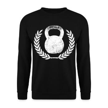 Kettlebell - Unisex Sweatshirt - black - Front - Alina (178cm) & Michal (187cm)