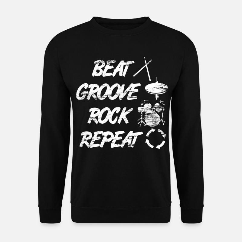 Beat Groove Rock Repeat - Unisex Pullover - Schwarz