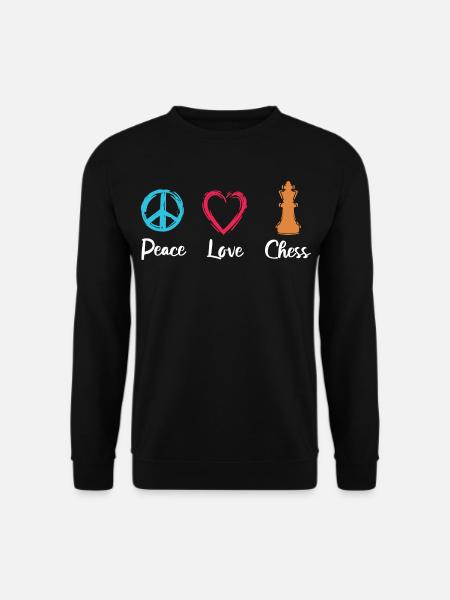 Peace Love Chess - Unisex Sweatshirt - black