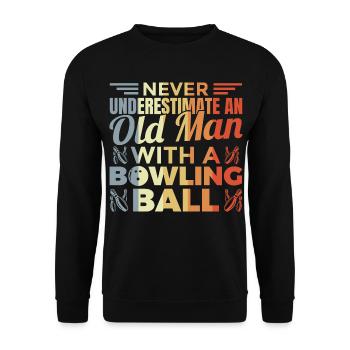 Ancien joueur de bowling - Sweat-shirt Unisexe - noir - Devant - Alina (178cm) & Michal (187cm)
