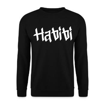 Habibi - Unisex Pullover - Schwarz - Vorne - Alina (178cm) & Michal (187cm)