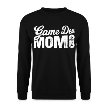 Game Dev Mom - Unisex Pullover - Schwarz - Vorne - Alina (178cm) & Michal (187cm)