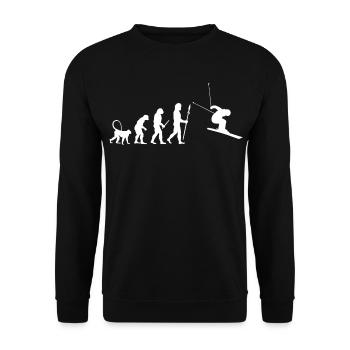 Évolution du ski - Sweat-shirt Unisexe - noir - Devant - Alina (178cm) & Michal (187cm)
