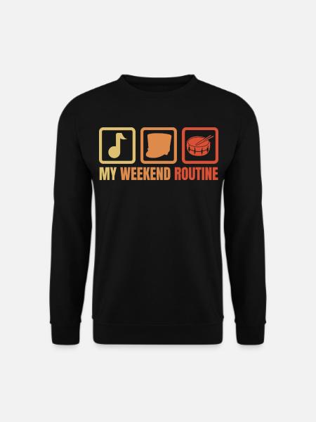 Funny Drummer Weekend - Unisex Sweatshirt - black