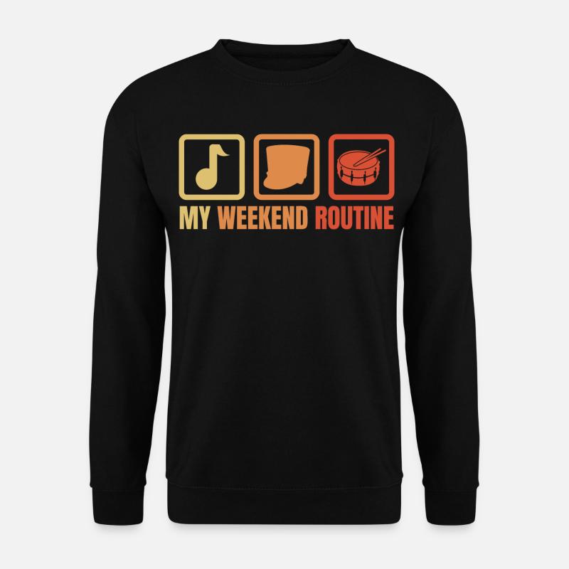 Funny Drummer Weekend - Unisex Sweatshirt - black