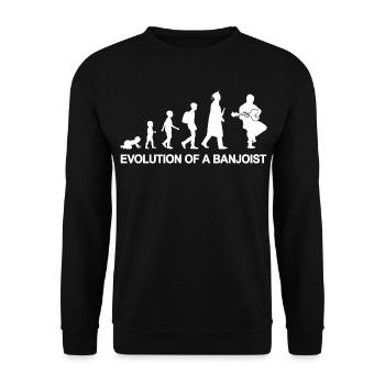 Development of a Banjo Player - Unisex Sweatshirt - black - Front - Alina (178cm) & Michal (187cm)