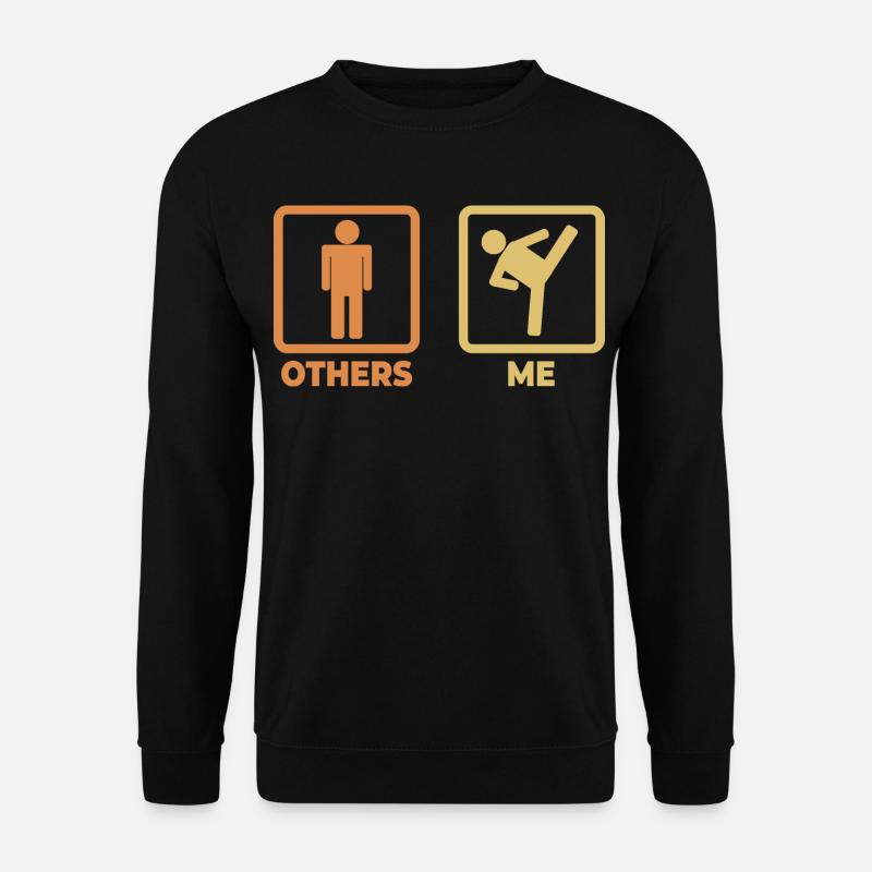 Kickboxer stick figures - Unisex Sweatshirt - black