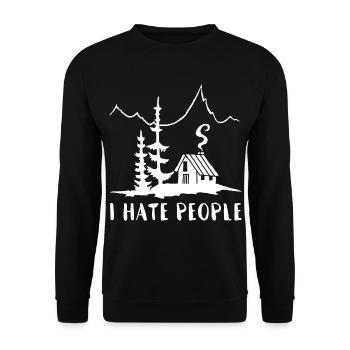 Solitaire (blanc) - Sweat-shirt Unisexe - noir - Devant - Alina (178cm) & Michal (187cm)