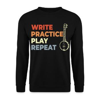 Banjo Motivation - Sweat-shirt Unisexe - noir - Devant - Alina (178cm) & Michal (187cm)