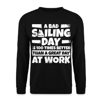 Sailing - Unisex Sweatshirt - black - Front - Alina (178cm) & Michal (187cm)