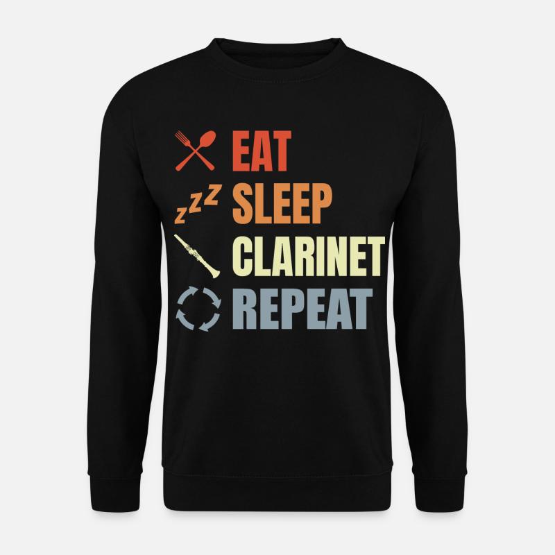 Manger Sommeil Clarinette Répéter - Sweat-shirt Unisexe - noir