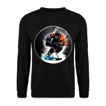 Ice hockey - Unisex Sweatshirt - black - Front - Alina (178cm) & Michal (187cm)