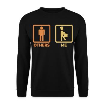 Drummer Schedule - Unisex Sweatshirt - black - Front - Alina (178cm) & Michal (187cm)