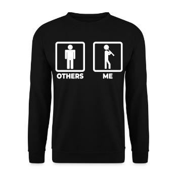 Figure de bâton de clarinette - Sweat-shirt Unisexe - noir - Devant - Alina (178cm) & Michal (187cm)