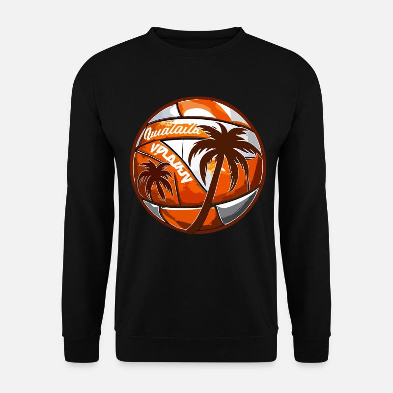 Beach volleyball with palm trees - Unisex Sweatshirt - black