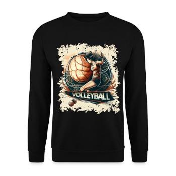 Volley-ball - Sweat-shirt Unisexe - noir - Devant - Alina (178cm) & Michal (187cm)