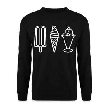 Saveur de crème glacée - Sweat-shirt Unisexe - noir - Devant - Alina (178cm) & Michal (187cm)