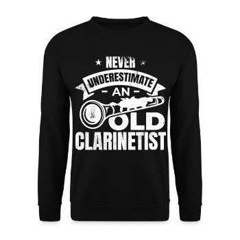 Clarinettes Grand-père - Sweat-shirt Unisexe - noir - Devant - Alina (178cm) & Michal (187cm)