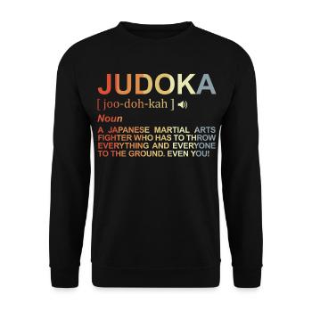 Judoka Dictionary - Unisex Sweatshirt - black - Front - Alina (178cm) & Michal (187cm)