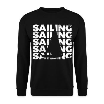 Segelboot - Unisex Pullover - Schwarz - Vorne - Alina (178cm) & Michal (187cm)