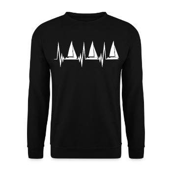 Sailing Heartbeat - Unisex Sweatshirt - black - Front - Alina (178cm) & Michal (187cm)