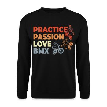 BMX Motivation - Unisex Pullover - Schwarz - Vorne - Alina (178cm) & Michal (187cm)