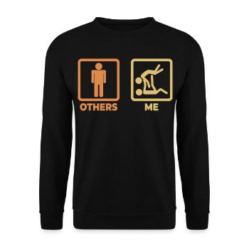 Judo stick figure - Unisex Sweatshirt - black - Front - Alina (178cm) & Michal (187cm)