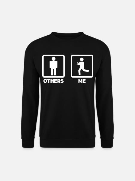 Rugby player stick figure - Unisex Sweatshirt - black