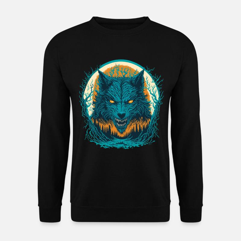 Lykanthrop Porträt - Werwolf - Unisex Pullover - Schwarz
