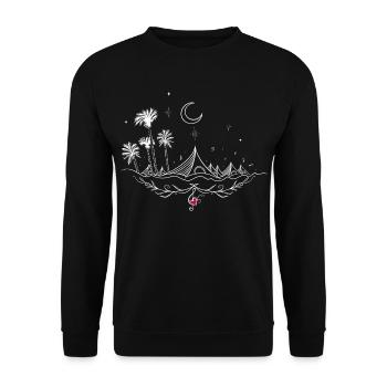 Music Festival Music Festival - Unisex Sweatshirt - black - Front - Alina (178cm) & Michal (187cm)