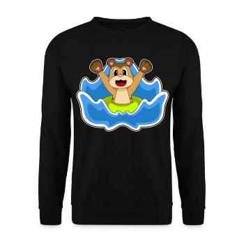 Été de la nage dans le ring de natation de suricate - Sweat-shirt Unisexe - noir - Devant - Alina (178cm) & Michal (187cm)