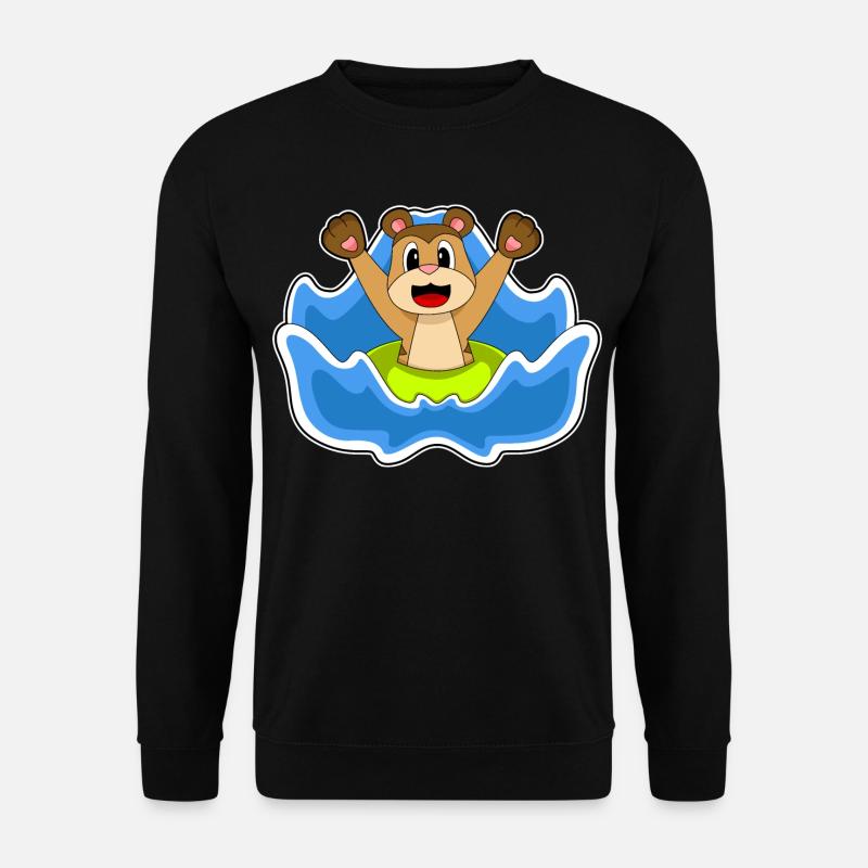 Erdmännchen Schwimmen Schwimmring Sommer - Unisex Pullover - Schwarz