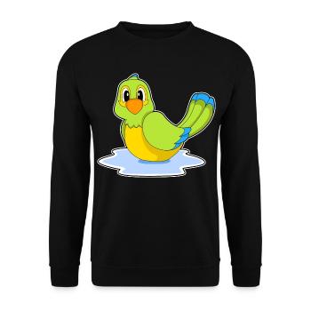 Perroquet nageant - Sweat-shirt Unisexe - noir - Devant - Alina (178cm) & Michal (187cm)