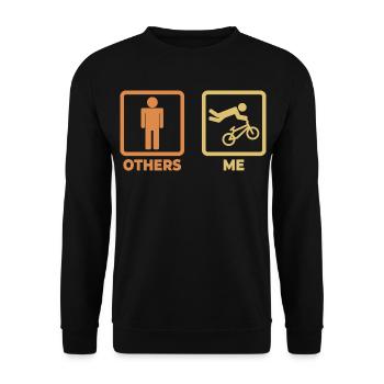 Blague BMX - Sweat-shirt Unisexe - noir - Devant - Alina (178cm) & Michal (187cm)