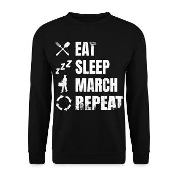 Drum Player Daily Routine - Unisex Sweatshirt - black - Front - Alina (178cm) & Michal (187cm)