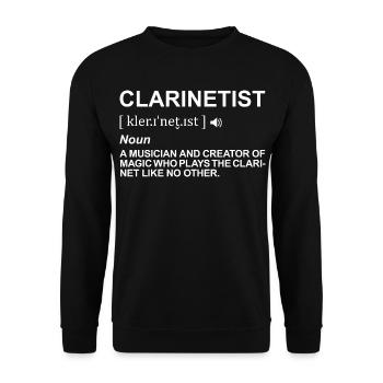 Clarinet player definition - Unisex Sweatshirt - black - Front - Alina (178cm) & Michal (187cm)