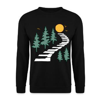 Musical path - Unisex Sweatshirt - black - Front - Alina (178cm) & Michal (187cm)